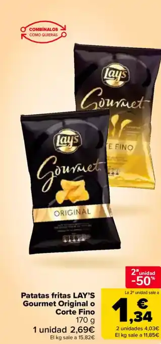 Carrefour LAY'S Patatas fritas  Gourmet Original o oferta