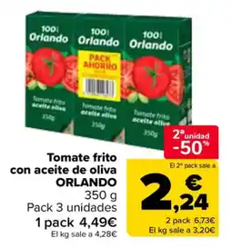 Carrefour ORLANDO Tomate frito con aceite de oliva oferta