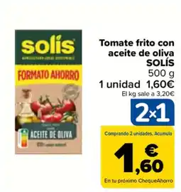 Carrefour SOLÍS Tomate frito con aceite de oliva oferta