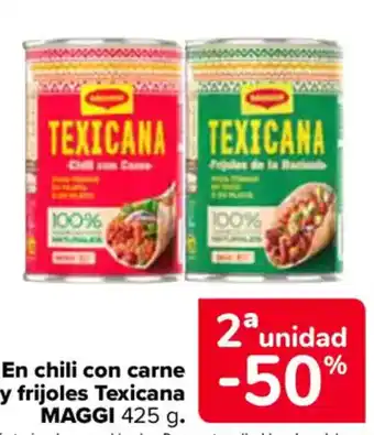 Carrefour MAGGI En chili con carne y frijoles Texicana oferta