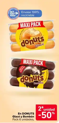 Carrefour DONUTS En Glacé y Bombón oferta