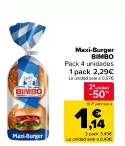 Carrefour BIMBO Maxi-Burger oferta