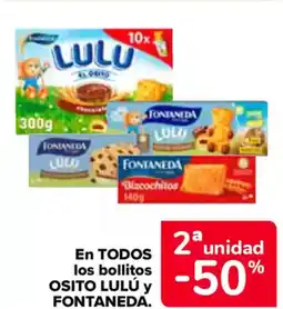 Carrefour OSITO LULÚ y FONTANEDA En todos los bollitos oferta