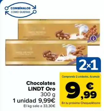 Carrefour LINDT Chocolates Oro oferta