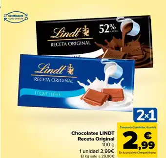 Carrefour LINDT Chocolates Receta Original oferta