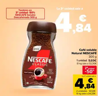 Carrefour NESCAFÉ Café soluble Natural oferta