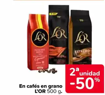 Carrefour L'OR  En cafés en grano oferta