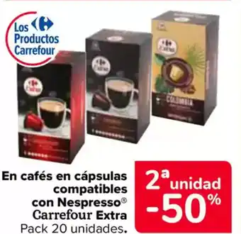 Carrefour CARREFOUR EXTRA En cafés en cápsulas compatibles con Nespresso oferta