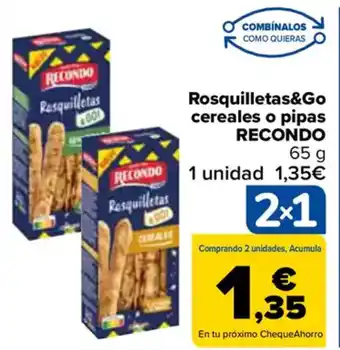 Carrefour RECONDO Rosquilletas&Go cereales o pipas oferta