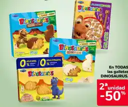 Carrefour DINOSAURUS En todas las galletas oferta