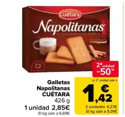 Carrefour CUÉTARA Galletas Napolitanas oferta