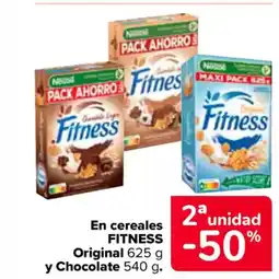 Carrefour FITNESS En cereales Original y Chocolate oferta