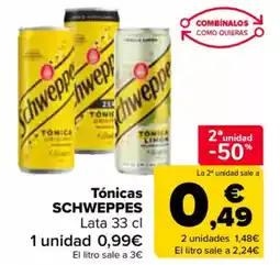 Carrefour SCHWEPPES Tónicas oferta