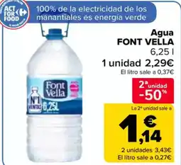 Carrefour FONT VELLA Agua oferta