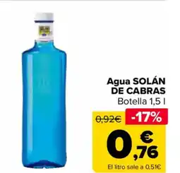 Carrefour SOLÁN DE CABRAS  Agua oferta