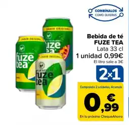 Carrefour FUZE TEA Bebida de té oferta