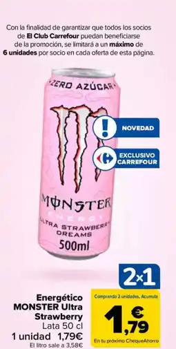 Carrefour MONSTER Energético Comprando 2 unidades, Acumula Ultra oferta