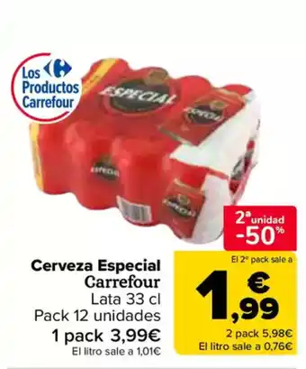 Carrefour CARREFOUR Cerveza Especial oferta