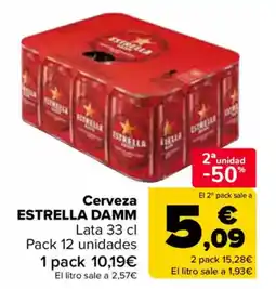 Carrefour ESTRELLA DAMM Cerveza oferta