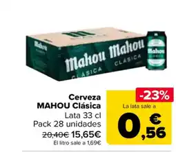 Carrefour MAHOU Cerveza Clásica oferta