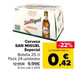 Carrefour SAN MIGUEL Cerveza Especial oferta