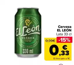 Carrefour EL LEÓ Cerveza oferta