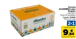 Carrefour ALHAMBRA Cerveza Lager Singular oferta