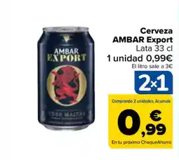 Carrefour AMBAR Cerveza Export oferta