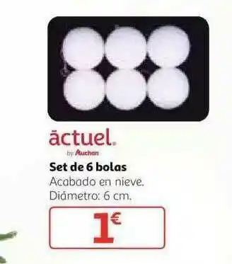 Alcampo Actuel Set De 6 Bolas oferta