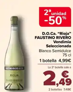 Carrefour FAUSTINO RIVERO D.O.Ca. "Rioja" Vendimia Seleccionada oferta