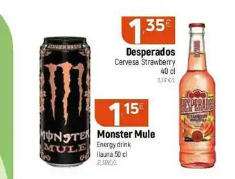Coviran Desperados Cervesa Strawberry Monster Mule Energy Drink Llauna oferta