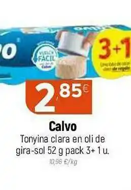 Coviran Calvo Tonyina Clara En Oli De Gira-sol oferta