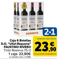 Carrefour FAUSTINO RIVERO Caja 6 Botellas D.O. "Utiel-Requena❞ oferta