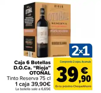 Carrefour OTOÑAL Caja 6 Botellas D.O.Ca. "Rioja" oferta