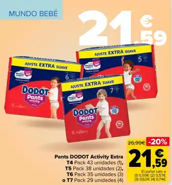 Carrefour DODOT Pants Activity Extra oferta