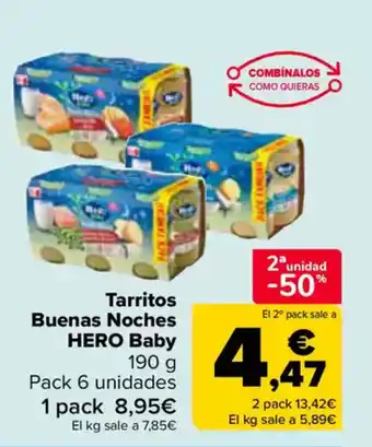 Carrefour HERO Tarritos Buenas Noches oferta