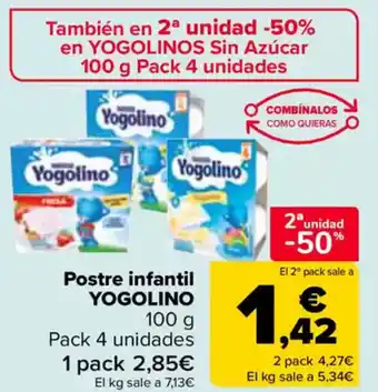 Carrefour YOGOLINO Postre infantil oferta