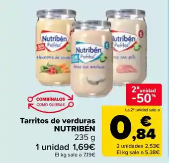 Carrefour NUTRIBÉN Tarritos de verduras oferta