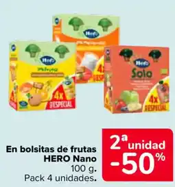 Carrefour HERO En bolsitas de frutas Nano oferta