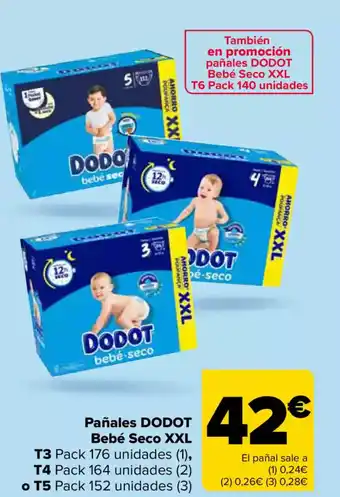 Carrefour DODOT Pañales Bebé Seco XXL oferta