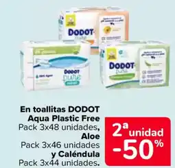 Carrefour DODOT En toallitas Aqua Plastic Free oferta