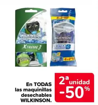 Carrefour WILKINSON En todas las maquinillas desechables oferta