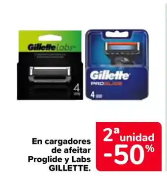 Carrefour GILLETTE En cargadores de afeitar Proglide y Labs oferta