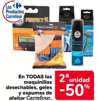 Carrefour CARREFOUR En todas las maquinillas desechables, geles y espumas de afeitar oferta