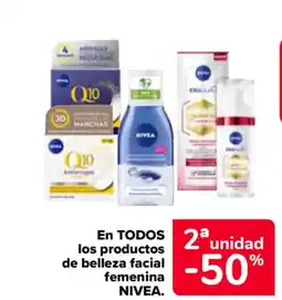 Carrefour NIVEA En todos los productos de belleza facial femenina oferta