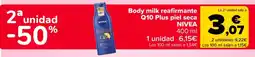 Carrefour NIVEA Body milk reafirmante Q10 Plus piel seca oferta