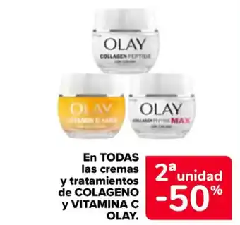 Carrefour OLAY En todas y tratamientos de colageno y vitamina c oferta