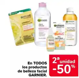 Carrefour GARNIER En todos los productos de belleza facial oferta