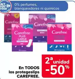 Carrefour CAREFREE En todos los protegeslips oferta