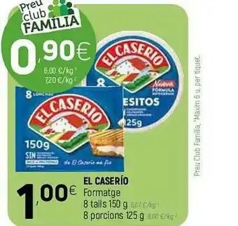 Coviran El Caserio Formatge 8 Talls 8 Porcions oferta